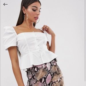 Missguided peplum top